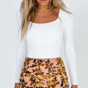 Princess polly ailish bodysuit white